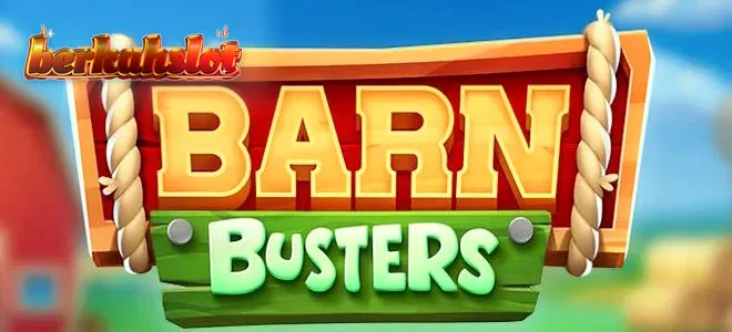 Tampilan visual ceria dari permainan slot Barn Busters dengan karakter domba